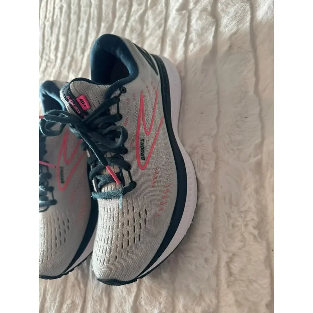Brooks Glycerin 19 Womens Running Shoes Gray Pink Size 8B 1203431B110